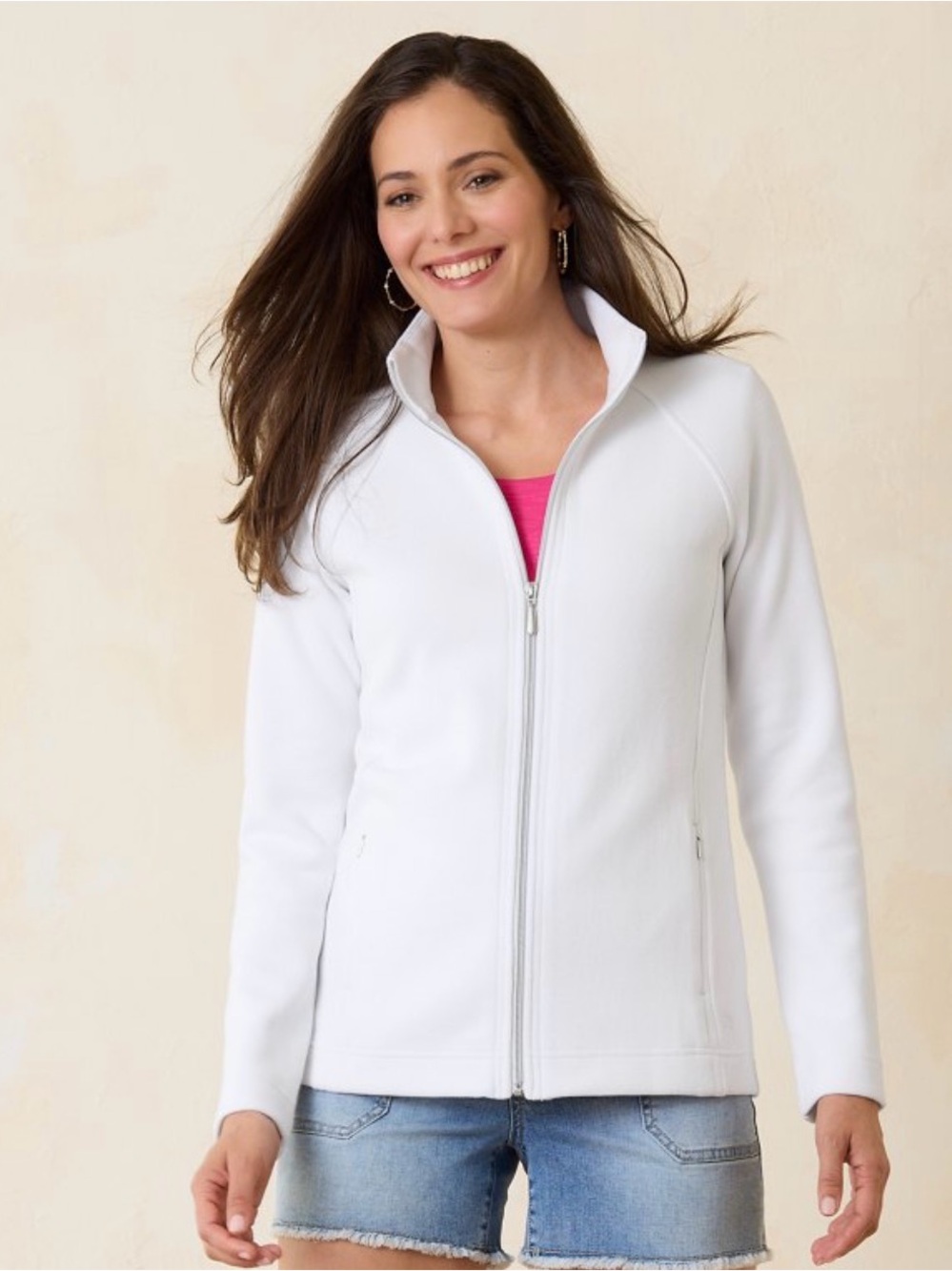 NWT TOMMY BAHAMA - Aruba Full-Zip Sweater Jacket - Women’s Large White
